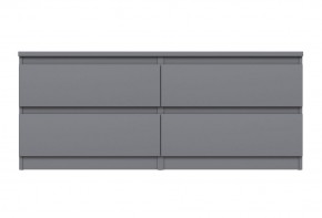 2.03.03.100.4 КАСТОР тумба 4 ящика RU серая в Заречном - zarechnyy.ok-mebel.com | фото 2