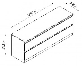 2.03.03.100.4 КАСТОР тумба 4 ящика RU серая в Заречном - zarechnyy.ok-mebel.com | фото 4