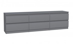 2.03.03.110.4 КАСТОР тумба 6 ящиков RU серая в Заречном - zarechnyy.ok-mebel.com | фото