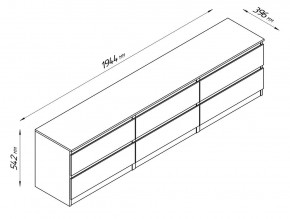2.03.03.110.4 КАСТОР тумба 6 ящиков RU серая в Заречном - zarechnyy.ok-mebel.com | фото 4