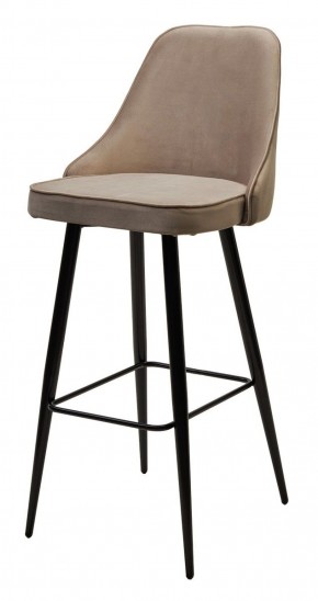 Барный стул NEPAL-BAR БЕЖЕВЫЙ #5, велюр/ черный каркас (H=78cm) М-City в Заречном - zarechnyy.ok-mebel.com | фото 1