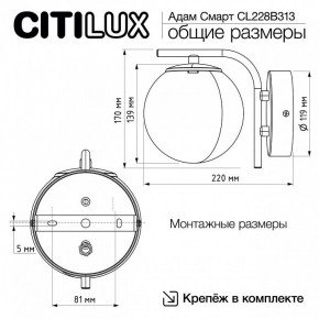 Бра Citilux Адам Смарт CL228B313 в Заречном - zarechnyy.ok-mebel.com | фото 8