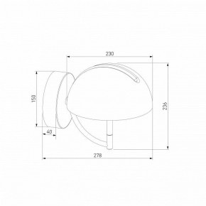 Бра Eurosvet Emisfero 50083/1 LED золото в Заречном - zarechnyy.ok-mebel.com | фото 3