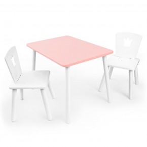 Детский комплект стол и два стула «Корона» Rolti Baby (розовый/белый, массив березы/мдф) в Заречном - zarechnyy.ok-mebel.com | фото 5