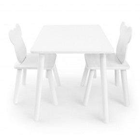 Детский комплект стол и два стула «Мишка» Rolti Baby (белый/белый, массив березы/мдф) в Заречном - zarechnyy.ok-mebel.com | фото 3