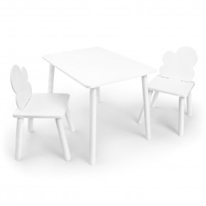 Детский комплект стол и два стула «Облачко» Rolti Baby (белый/белый, массив березы/мдф) в Заречном - zarechnyy.ok-mebel.com | фото 1
