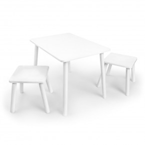 Детский комплект стол и два табурета Rolti Baby (белая столешница/белое сиденье/белые ножки) в Заречном - zarechnyy.ok-mebel.com | фото 1