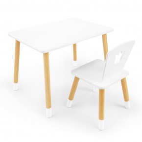 Детский комплект стол и стул «Корона» Rolti Baby (белый/береза, массив березы/мдф) в Заречном - zarechnyy.ok-mebel.com | фото 1
