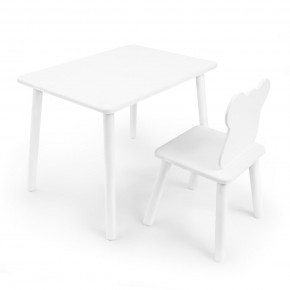 Детский комплект стол и стул «Мишка» Rolti Baby (белый/белый, массив березы/мдф) в Заречном - zarechnyy.ok-mebel.com | фото 1