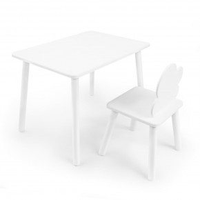 Детский комплект стол и стул «Облачко» Rolti Baby (белый/белый, массив березы/мдф) в Заречном - zarechnyy.ok-mebel.com | фото