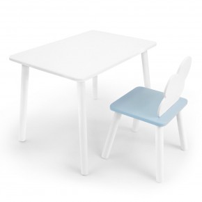 Детский комплект стол и стул «Облачко» Rolti Baby (белый/голубой, массив березы/мдф) в Заречном - zarechnyy.ok-mebel.com | фото