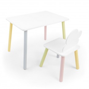 Детский комплект стол и стул «Облачко» Rolti Baby (белый/цветной, массив березы/мдф) в Заречном - zarechnyy.ok-mebel.com | фото