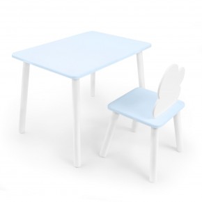 Детский комплект стол и стул «Облачко» Rolti Baby  (голубая столешница/голубое сиденье/белые ножки) в Заречном - zarechnyy.ok-mebel.com | фото