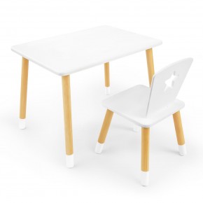 Детский комплект стол и стул «Звезда» Rolti Baby (белый/береза, массив березы/мдф) в Заречном - zarechnyy.ok-mebel.com | фото