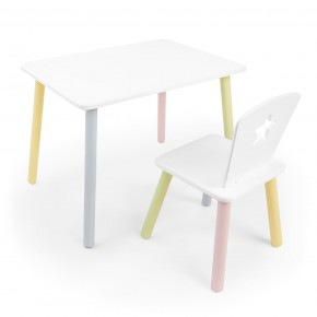 Детский комплект стол и стул «Звезда» Rolti Baby (белый/цветной, массив березы/мдф) в Заречном - zarechnyy.ok-mebel.com | фото