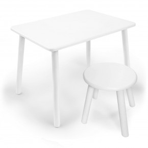 Детский комплект стол и табурет круглый Rolti Baby с накладкой Алфавит (белая столешница/белое сиденье/белые ножки) в Заречном - zarechnyy.ok-mebel.com | фото 3