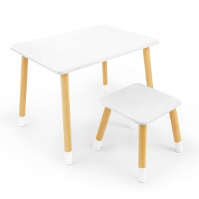 Детский комплект стол и табурет Rolti Baby (белая столешница/белое сиденье/береза ножки) в Заречном - zarechnyy.ok-mebel.com | фото 1