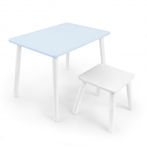 Детский комплект стол и табурет Rolti Baby (голубая столешница/белое сиденье/белые ножки) в Заречном - zarechnyy.ok-mebel.com | фото