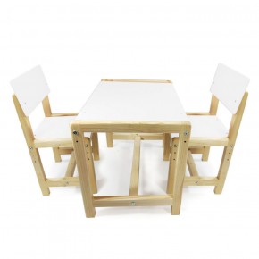 Детский растущий комплект стол и два стула  Я САМ "Лофт" (Белый, Сосна) в Заречном - zarechnyy.ok-mebel.com | фото