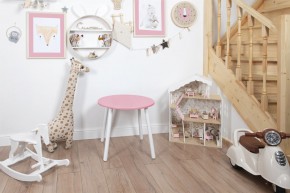 Детский стол круглый Rolti Baby (розовый/белый, массив березы/мдф) в Заречном - zarechnyy.ok-mebel.com | фото 1