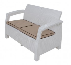 Диван Yalta Premium Sofa 2 Set (Ялта) белый (+подушки под спину) в Заречном - zarechnyy.ok-mebel.com | фото 1