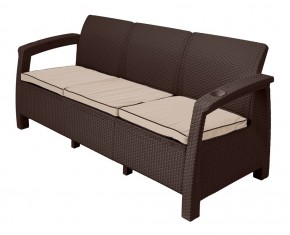 Диван Yalta Premium Sofa 3 Set (Ялта) шоколадный (+подушки под спину) в Заречном - zarechnyy.ok-mebel.com | фото