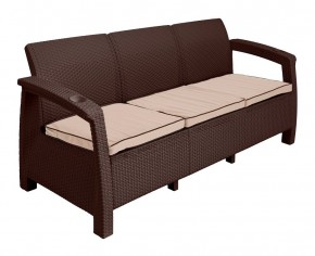 Диван Yalta Premium Sofa 3 Set (Ялта) шоколадный (+подушки под спину) в Заречном - zarechnyy.ok-mebel.com | фото 2
