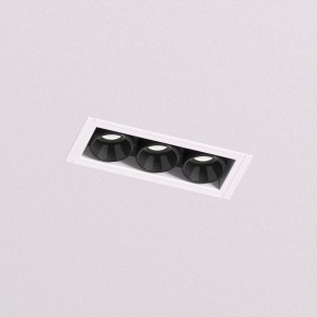 DK2530-WB Встраиваемый светильник SPACE со светодиодом под шпатлевку L69mm 220V 6W 38° 4000К IP20 белый/черный алюминий в Заречном - zarechnyy.ok-mebel.com | фото