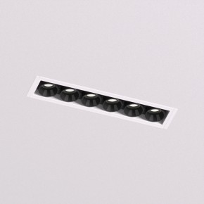 DK2531-WB Встраиваемый светильник SPACE со светодиодом под шпатлевку L126mm 220V 10W 38° 4000К IP20 белый/черный алюминий в Заречном - zarechnyy.ok-mebel.com | фото