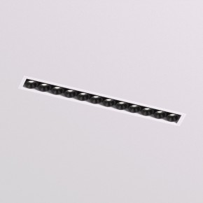 DK2532-WB Встраиваемый светильник SPACE со светодиодом под шпатлевку L240mm 220V 20W 38° 4000К IP20 белый/черный алюминий в Заречном - zarechnyy.ok-mebel.com | фото