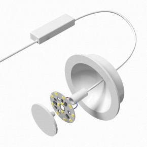 DK2700-WH Встраиваемый светильник, IP 20, 7 Вт, LED 3000, белый, алюминий в Заречном - zarechnyy.ok-mebel.com | фото 4