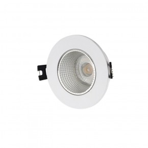 DK3061-WH+CH Встраиваемый светильник, IP 20, 10 Вт, GU5.3, LED, белый/хром, пластик в Заречном - zarechnyy.ok-mebel.com | фото