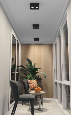 DK3085-BK+CH Светильник накладной IP 20, 10 Вт, GU5.3, LED, черный/хром, пластик в Заречном - zarechnyy.ok-mebel.com | фото 2