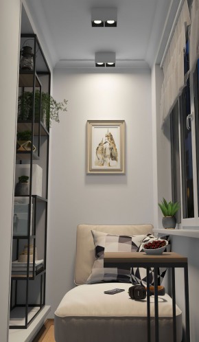 DK3085-WB+WH Светильник накладной IP 20, 10 Вт, GU5.3, LED, бело-черный/белый, пластик в Заречном - zarechnyy.ok-mebel.com | фото 2