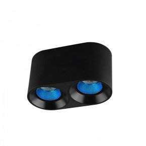 DK3096-BK+CY Светильник накладной IP 20, 10 Вт, GU5.3, LED, черный/голубой, пластик в Заречном - zarechnyy.ok-mebel.com | фото
