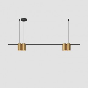 DK4061-BK+SG Подвесной светильник ORBIT, IP20, 4xGU10 LED до 15 Вт, черный + сатинированное золото, алюминий в Заречном - zarechnyy.ok-mebel.com | фото