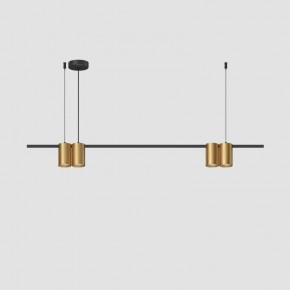 DK4061-BK+SG Подвесной светильник ORBIT, IP20, 4xGU10 LED до 15 Вт, черный + сатинированное золото, алюминий в Заречном - zarechnyy.ok-mebel.com | фото 2