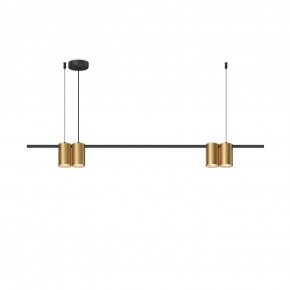 DK4061-BK+SG Подвесной светильник ORBIT, IP20, 4xGU10 LED до 15 Вт, черный + сатинированное золото, алюминий в Заречном - zarechnyy.ok-mebel.com | фото 3