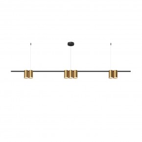 DK4063-BK+SG Подвесной светильник ORBIT, IP20, 7xGU10 LED до 15 Вт, черный + сатинированное золото, алюминий в Заречном - zarechnyy.ok-mebel.com | фото 3