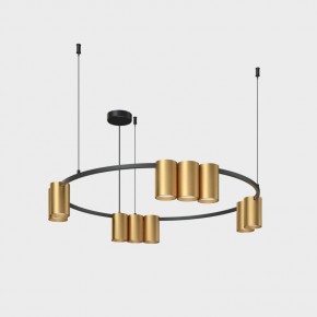 DK4065-BK+SG Подвесной светильник ORBIT , IP20, 10xGU10 LED до 15 Вт, черный + сатинированное золото, алюминий в Заречном - zarechnyy.ok-mebel.com | фото 2
