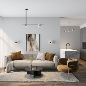 DK5060-BK+SG Бра ORBIT, IP20, 3000К, LED, 10 Вт, черный + сатинированное золото, алюминий в Заречном - zarechnyy.ok-mebel.com | фото 5