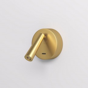 DK5072-SB Бра SHINE WALL со светодиодом, D104*H68, IP20, 3000К, 3W, RA?90, сатинированная латунь, алюминий в Заречном - zarechnyy.ok-mebel.com | фото 2