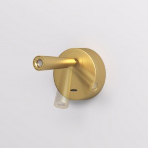 DK5072-SB Бра SHINE WALL со светодиодом, D104*H68, IP20, 3000К, 3W, RA?90, сатинированная латунь, алюминий в Заречном - zarechnyy.ok-mebel.com | фото 3
