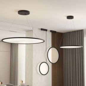 DK6616-BK Подвесной горизонтальный светильник Veil со светодиодом H900 d600 220V 48W 3000-6000K IP20 черный алюминий в Заречном - zarechnyy.ok-mebel.com | фото 5
