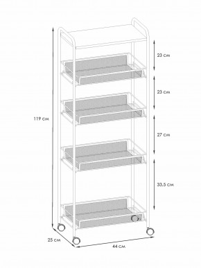 Э 443 ГР Этажерка "Ладья 25КС" Графит в Заречном - zarechnyy.ok-mebel.com | фото 2