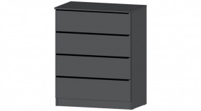 ЭЛЕГАНТ Комод 4 ящика (графит) в Заречном - zarechnyy.ok-mebel.com | фото