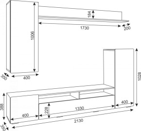 Гостиная Альфа (Белый/Белый глянец) в Заречном - zarechnyy.ok-mebel.com | фото 4