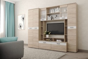 Гостиная Белла (Дуб Сонома/Белый глянец) в Заречном - zarechnyy.ok-mebel.com | фото