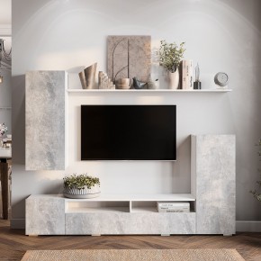 Гостиная Диаманд (белый/цемент светлый) в Заречном - zarechnyy.ok-mebel.com | фото