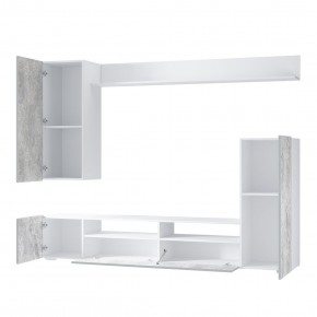 Гостиная Диаманд (белый/цемент светлый) в Заречном - zarechnyy.ok-mebel.com | фото 3